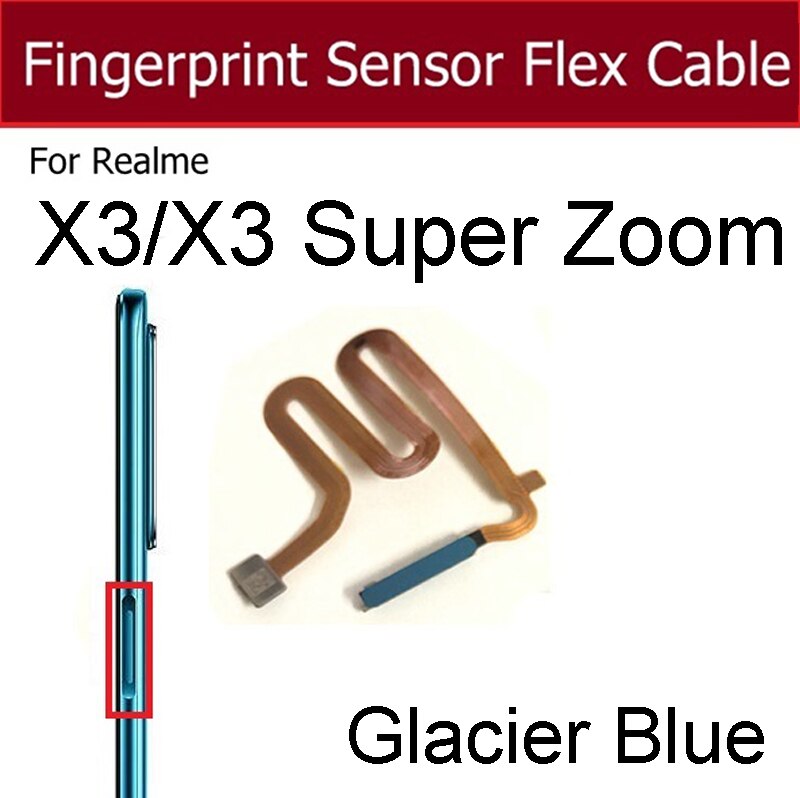 Fingerabdruck Sensor Heimat Taste Schlüssel berühren Ich würde biegen Kabel Für OPPO Realme X50 Meister X50M X50T X Lite X3 Super Zoomen Ersatzteile