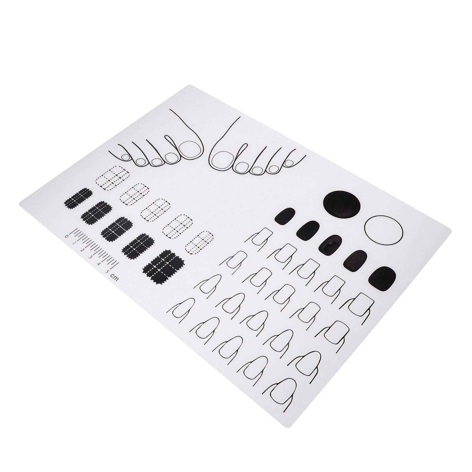 Acrylic Nail Training Mat Silicone Trainer Sheet for DIY Application Practice