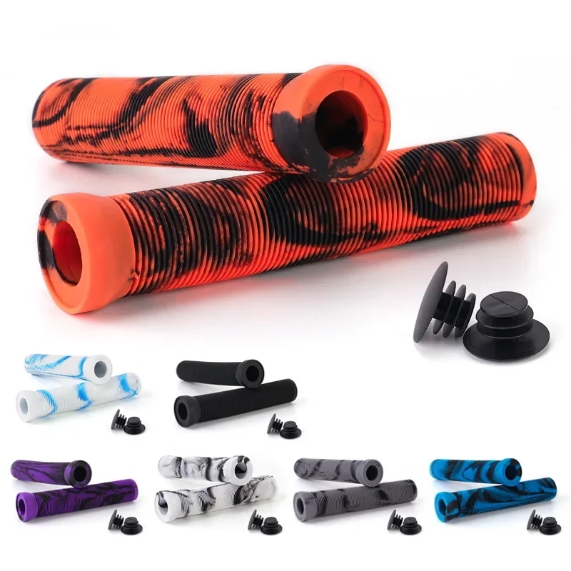 165mm Fahrrad Lenker Lange Griffe Stoßfest Roller Fahrrad Manschetten Gummi Anti-Slip MTB Griff Abdeckung Weiche Stulpen Radfahren teile