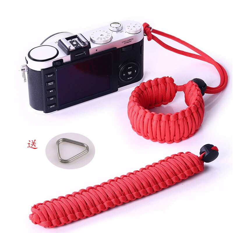 Cámara correa de mano para Canon EOS R5 R6 RP 5DII 5D3 5DIV 6DII 80D 90D 770D 800D 250D SL3 SL2 agarre Paracord trenzado pulsera