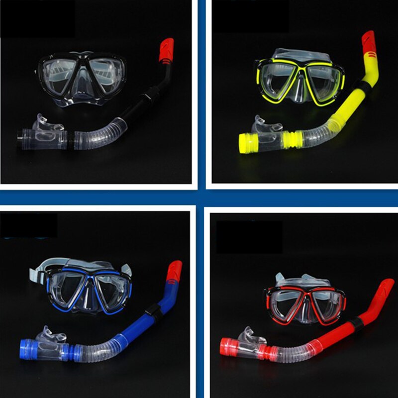 Silicone Gear Scuba Diving Mask Equipment Snorkel Adults Anti-Fog UV Waterproof Swim/Dive Glasses Men Women Goggles