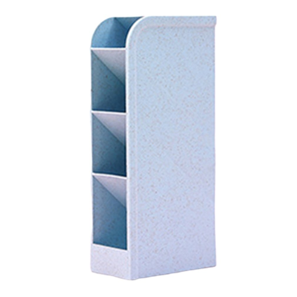 Multi-Function Desktop Pen Pencil Holder bureau organizer desk storage box office accessories organizador de escritorio: Wheat blue