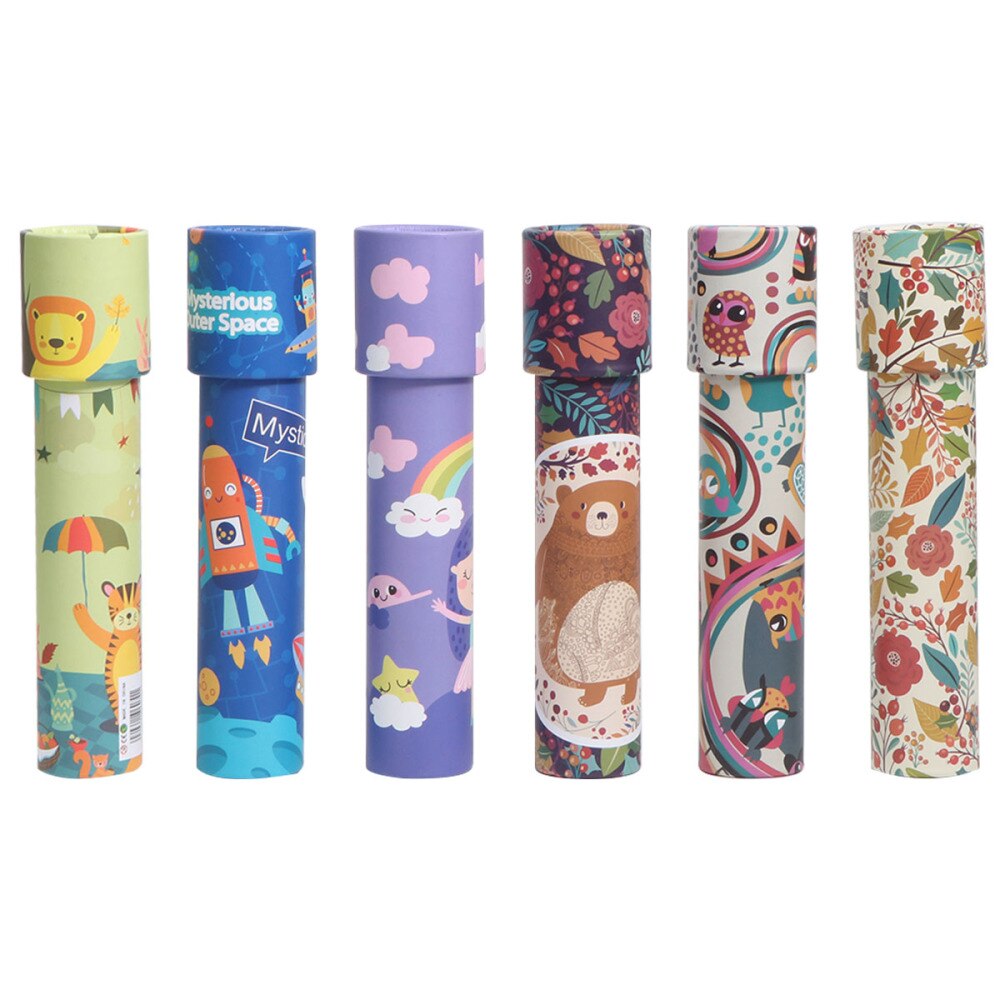 6 stücke Nette Kaleidoskop Spielzeug Bunte freundlicher Schild Pädagogisches Kindergarten freundlicher Polygon Prisma Kaleidoskop Spielzeug für Mädchen: Ursprünglich Titel