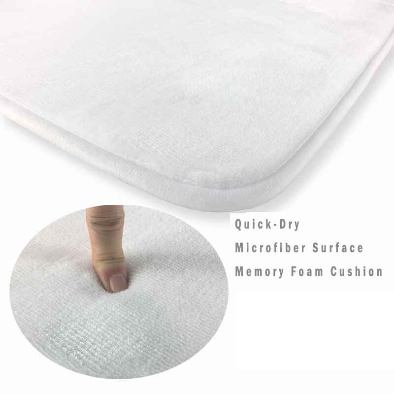 3pcs Plastic Bathroom Mat Sets Foam Bathroom Floor Mat Blue and White Stripes Anchor Pattern Carpet Non Slip