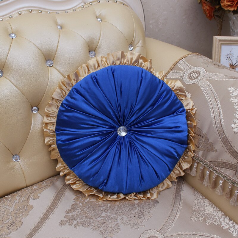 Runde sateng puter moderne puter kaste pute sofa stol rund capa de almofada hjem tekstil funda cojines des
