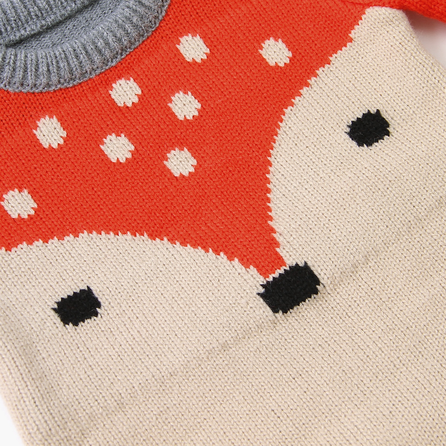 Efterår vinter nyfødt baby dreng pige strikket romper langærmet ræv mønster sweater jumpsuit varmt efterår forår tøj