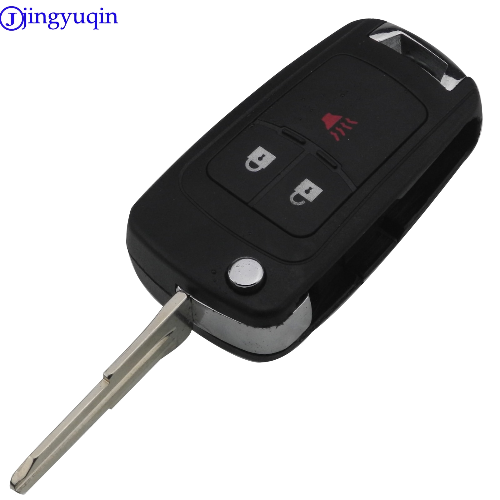Jingyuqin Remote Key Case Shell Vouwen Voor Chevrolet Cruze Spark Flip Afstandsbediening Sleutelhanger 3 Knoppen