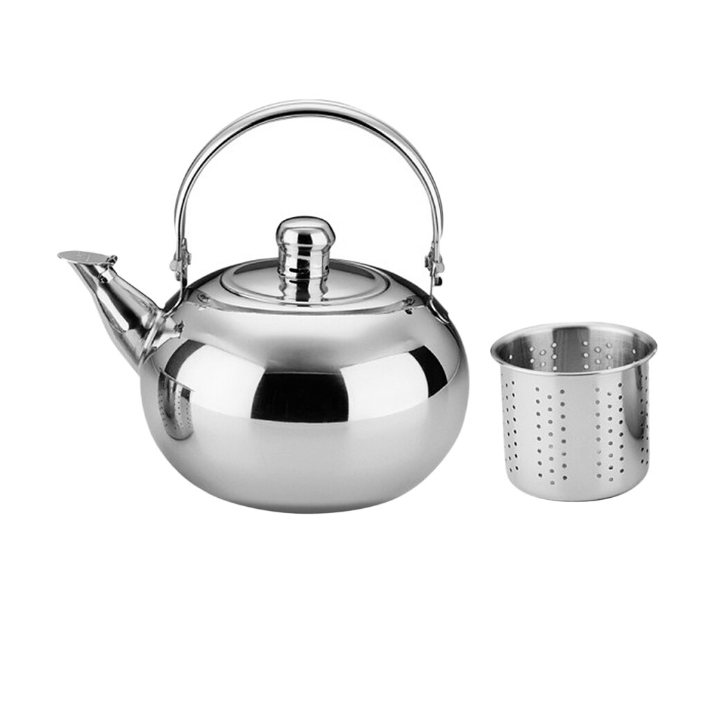 Stainless Steel Teapot Kettle Coffee Pot Tea Kettle With Tea Teaware Leaf Strainer Infuser 1.6L