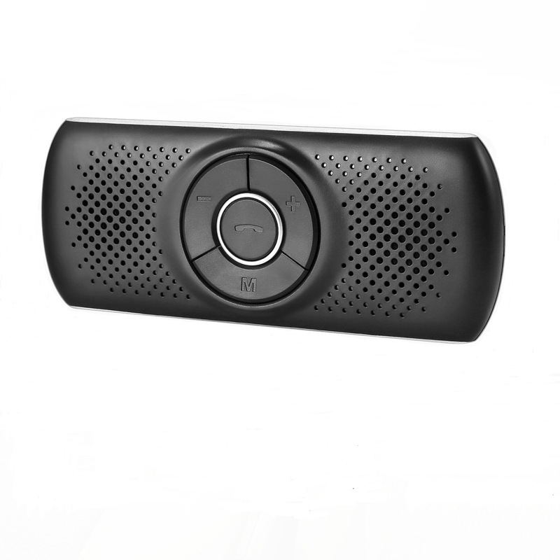 Draadloze Bluetooth-Compatibele Carkit Set Handsfree Speakerphone Multipoint Zonneklep Speaker Voor Telefoon Smartphones Auto B-T: Black