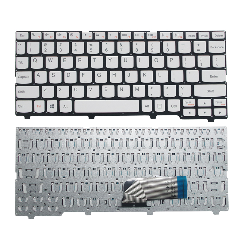 US laptop keyboard For Lenovo ideapad 100S 100S-11IBY 100S-11 English keyboard black/white: WHITE