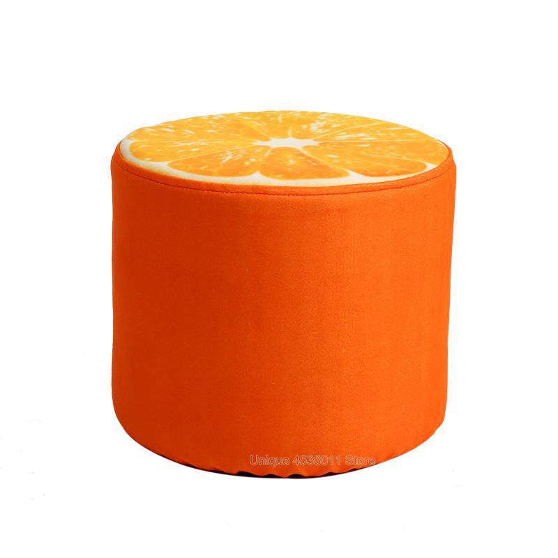 Woonkamer creatieve kruk verwijderbare en wasbare cartoon fruit kinderen schoenen kruk leren bankje kleine bench: Color 2