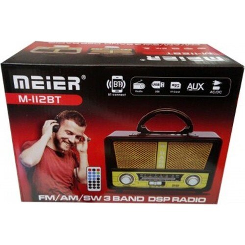 Meier – panier intelligent Radio nostalgique Rechargeable M-112BT, USB/SD/MP3/Bluetooth, et structure Portable