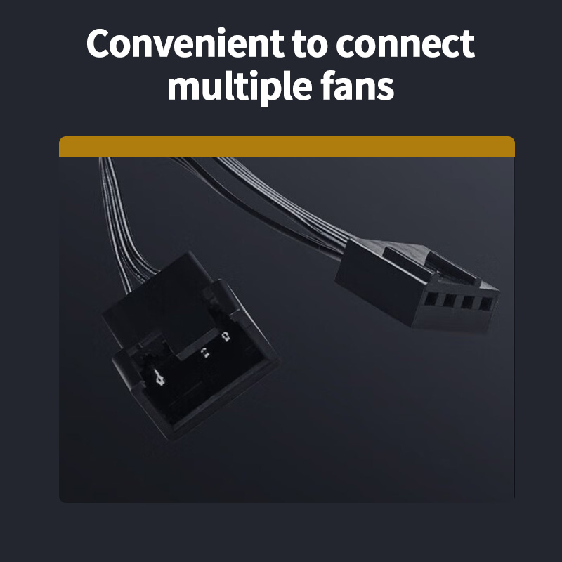 ID-COOLING XF-120-K Eenvoud Efficiëntie PC Gamer Computer Case Fan 12V 4Pin PWM Snelheid aanpassen Serialiserbare koeling Ventilador