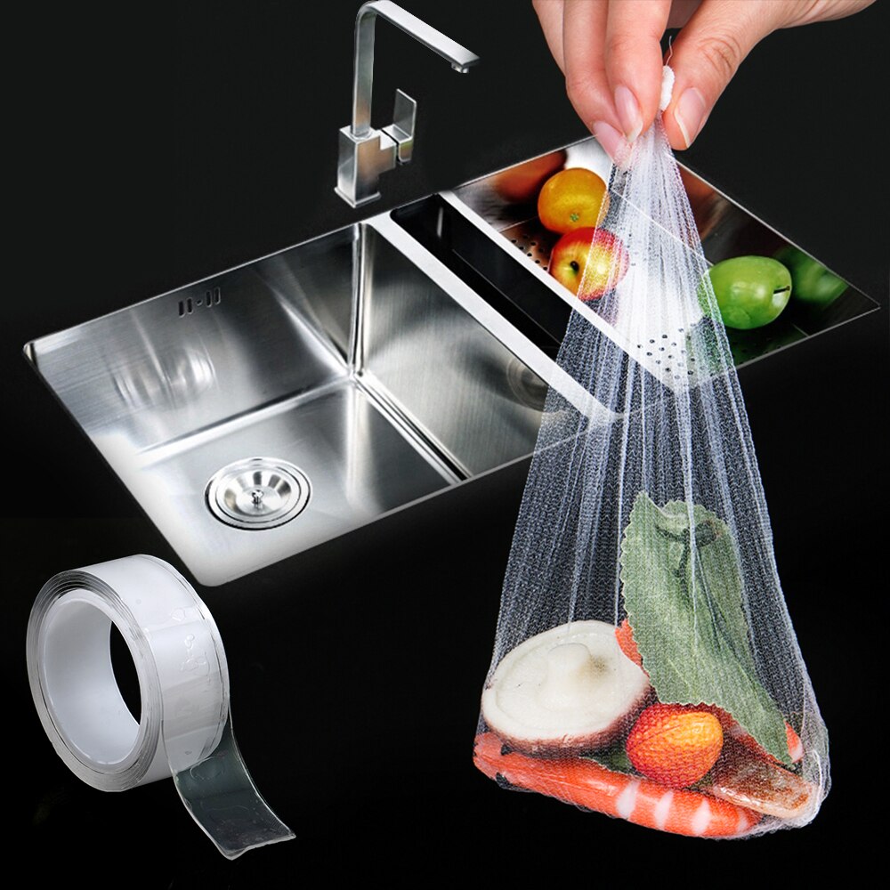 HiBD 200-Pack Large Filter Mesh Bags For Kitchen Sink Triangle Holder – 4.7" X 5.9" Polyester Fiber Strainer Bags