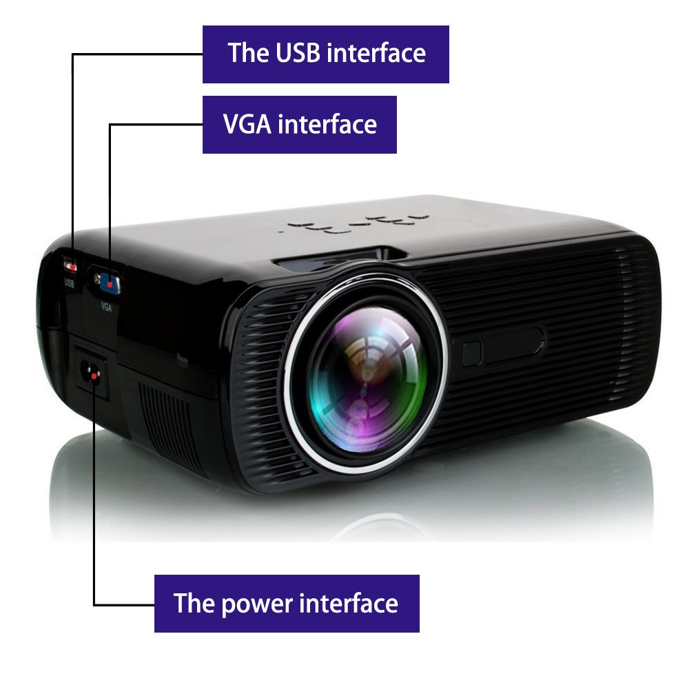 BL-80 Manual Focus Digital LED Projector 2300lm HD 3D Projector Home Cinema Theater Household Media Player VGA USB AV HDMI