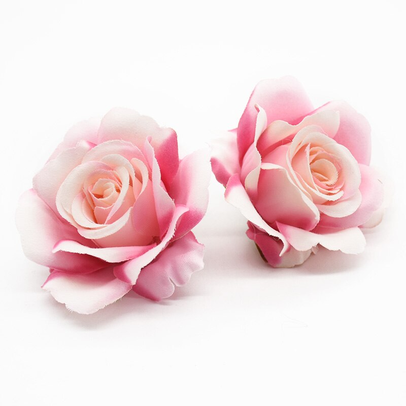 10 stycken konstgjorda blommor siden rosor heminredning tillbehör bröllop scrapbook godis box arrangemang diy brosch jul: 4