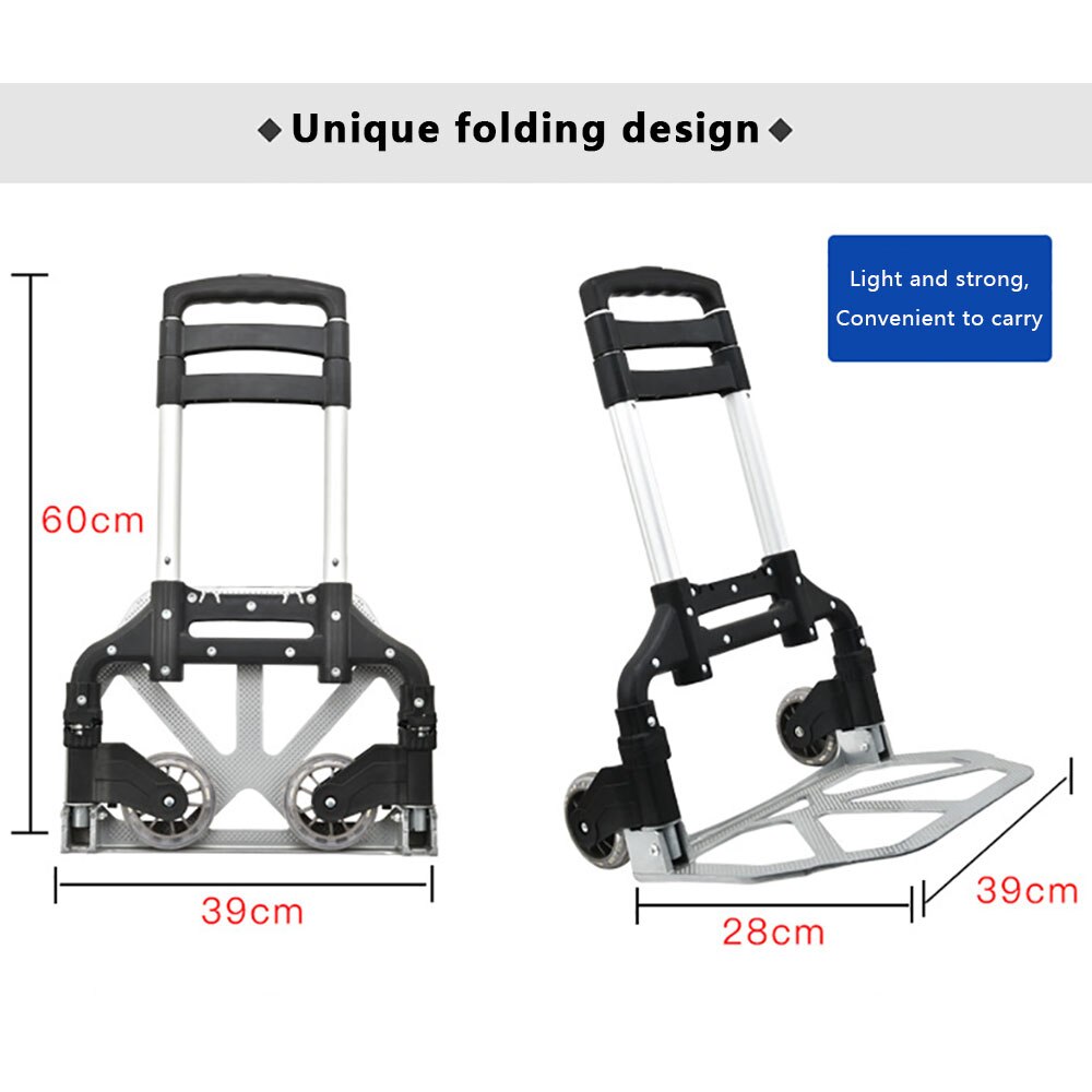 Easy Carry-on Refrigerator Supportor Multi-Function Two-Wheeled Cart Folding Hand Trolley Cart For Car Fridge