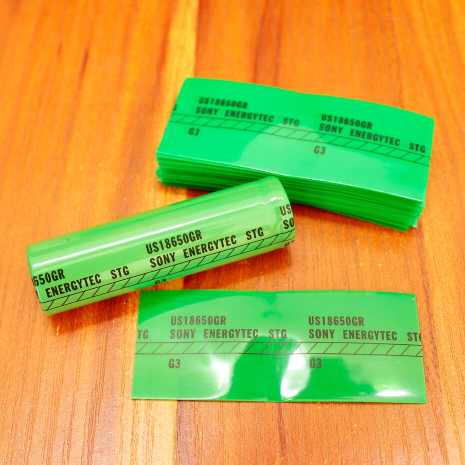 100 Stks/partij Batterij Krimpkous Tube 18650 Lithium Batterij Pakket Speciale Plastic Pvc Isolatie Film Krimpen Buis
