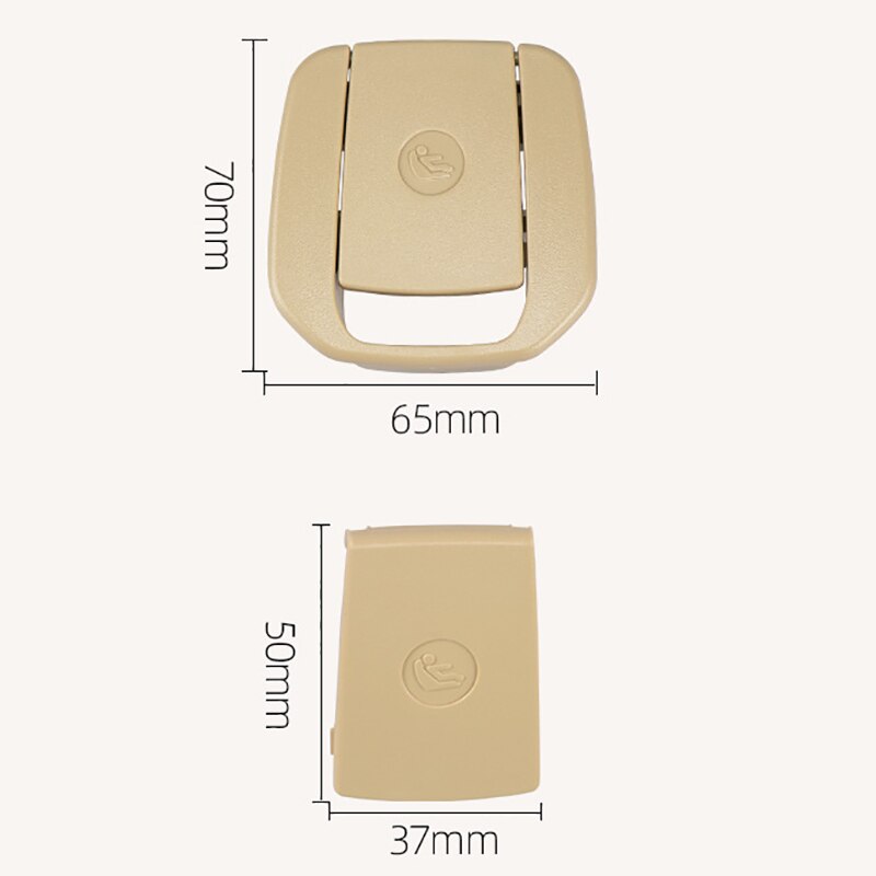 Noir/Beige voiture siège arrière crochet ISOFIX couverture ABS enfant retenue boucle accessoires pour BMW X1 E84 3 série E90/F30 1 série E87