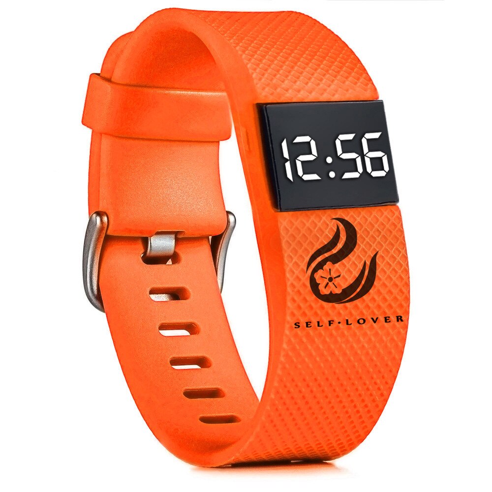 Unisex de , Reloj Deportivo Digital Led banda de silicona relojes de las mujeres de los hombres Reloj Deportivo Reloj Inteligente . Exclusivo.: Orange 