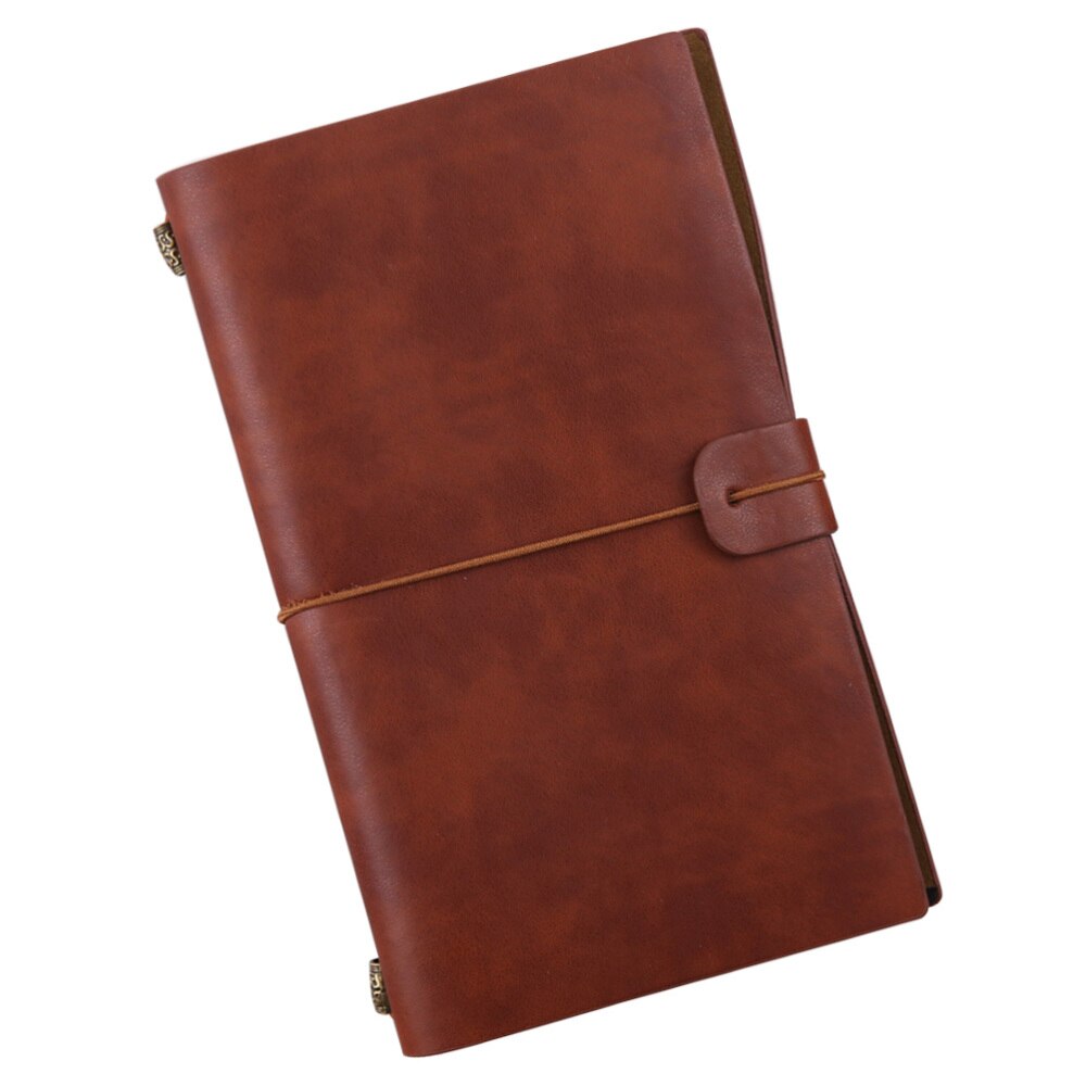 Leather Journal Writing Notebook A6 PU Leather Bound Daily Notepad for Men 76 Pages (Brown): Brown