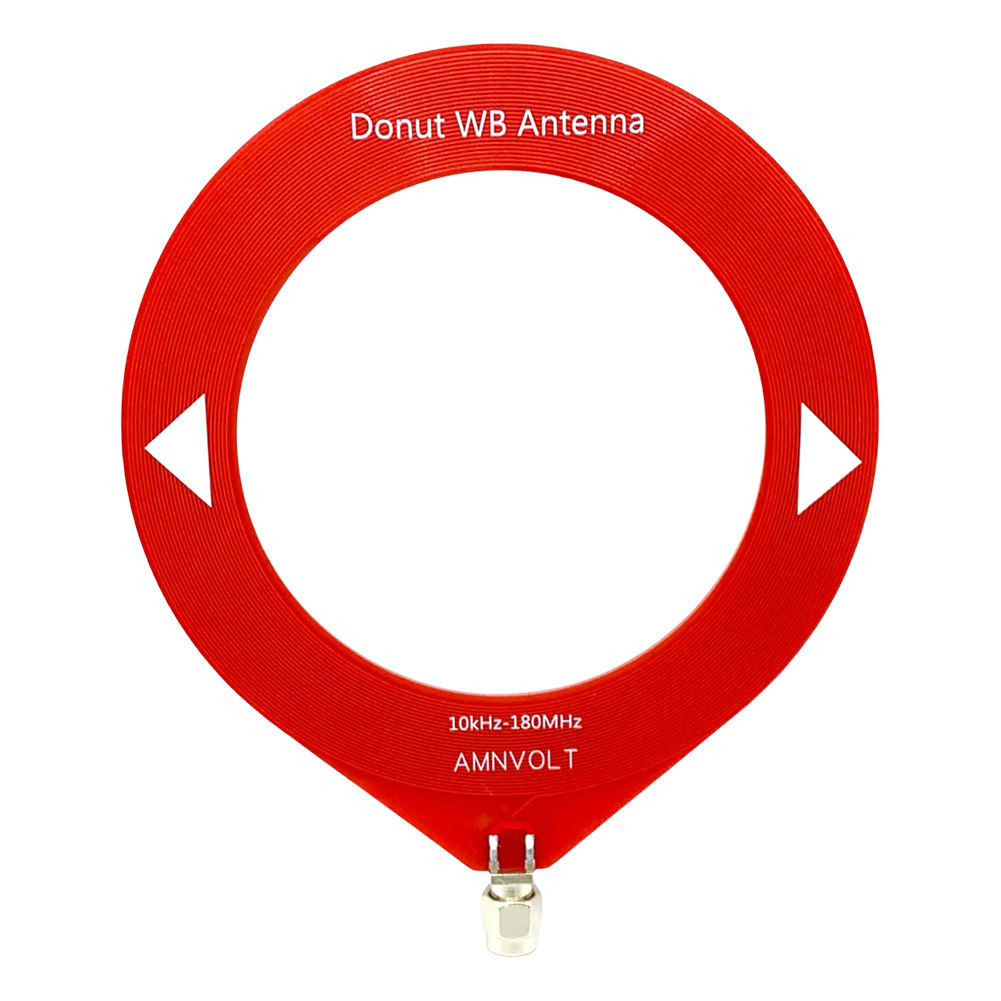 Antena Donut WB de 10khz-180mhz con convertidor de baja impedancia, Mini antena de anillo, antena MW/SW, antena de onda media de onda corta: Rojo
