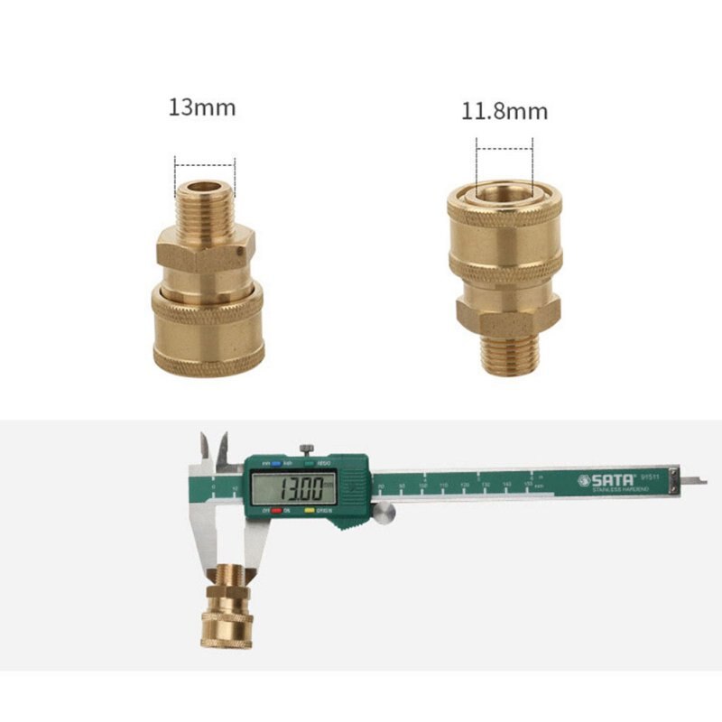 1/4 Male Female Quick Connector Kit High-Pressure Steam Hose Adapter Car Washer Washing Machine Connector