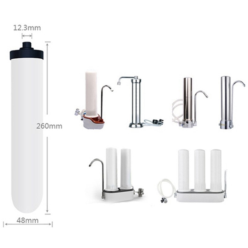 Filtersets voor desktopwaterzuiveraars, actieve kool en cto-filter, voor waterzuiveraars met dubbel filter, onderdelen voor waterfilters