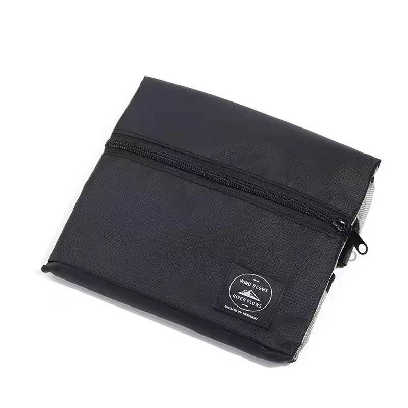 Multifunktions Große Kapazität Reisetasche Ultraleicht Klapp Sport Tasche für Frauen Männer Handtasche Nylon Polyester Wasserdicht Fitnessstudio Tasche: Schwarz