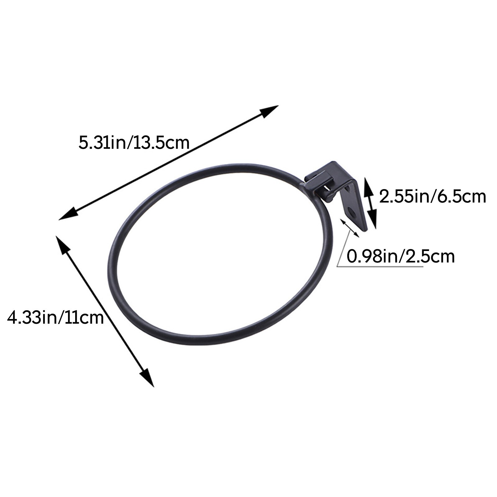 3 Pack 4 Inch Plant Houder Ring Bloempot Houder Ring Wandmontage Muur Planter Haak Voor Kruid Plant Inklapbare zwart