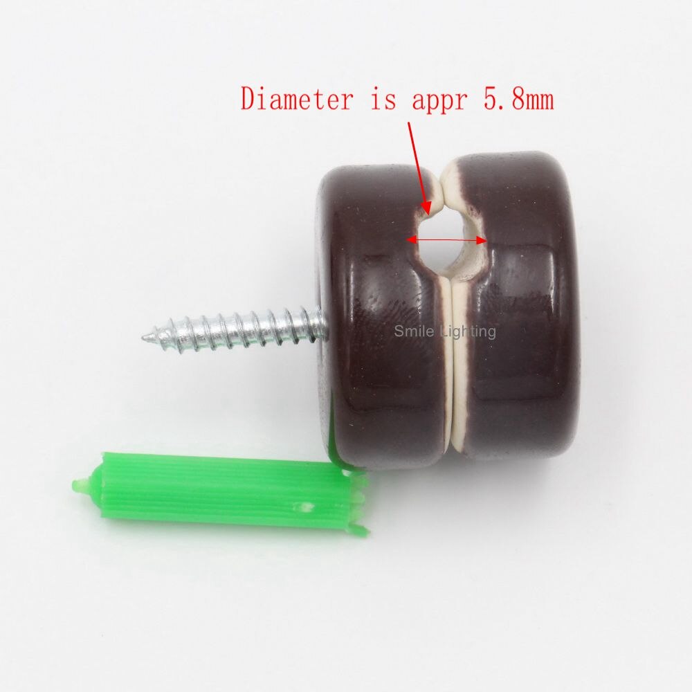 Isolador de porcelana antigo, para parede fiação cerâmica cordão têxtil vintage