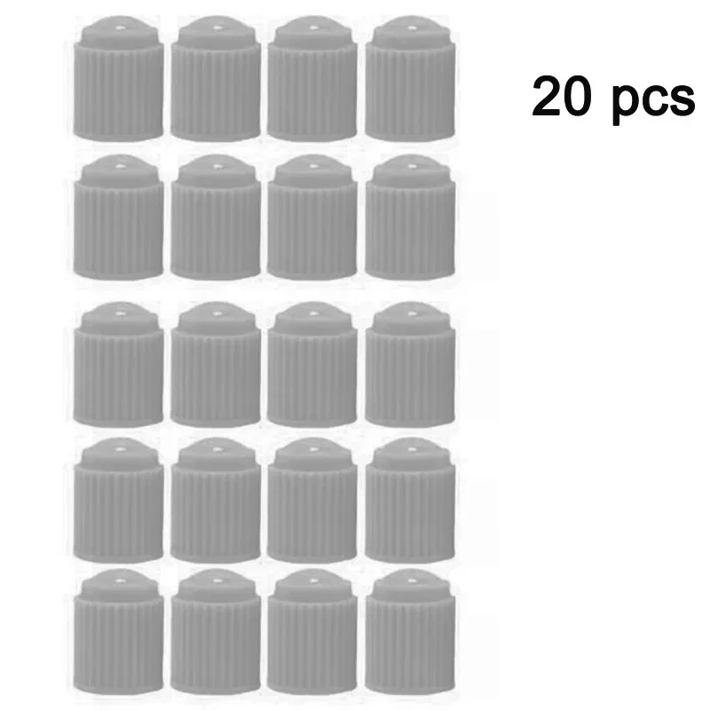 20 piezas tapas de válvula de neumático de bicicleta de plástico negro con cubiertas de anillo de goma O válvula de polvo en forma de cúpula para motocicletas y coches: Oro