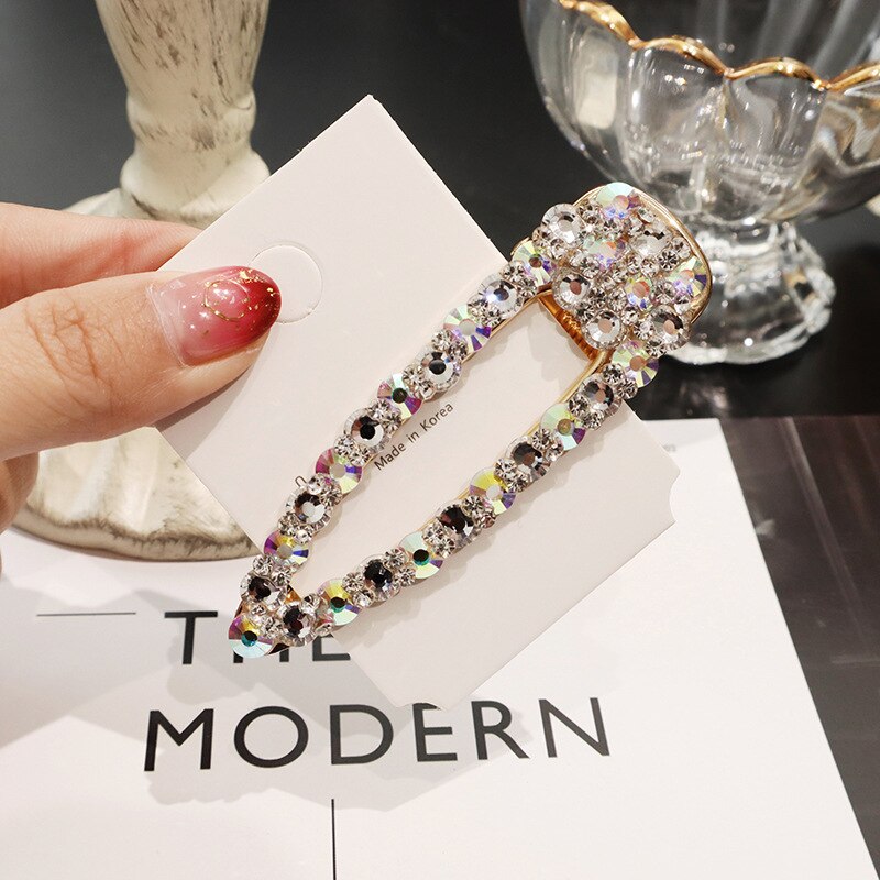 Barrette avec strass en cristal brillant pour femmes, nouvelle , accessoire pour femmes et filles: 8