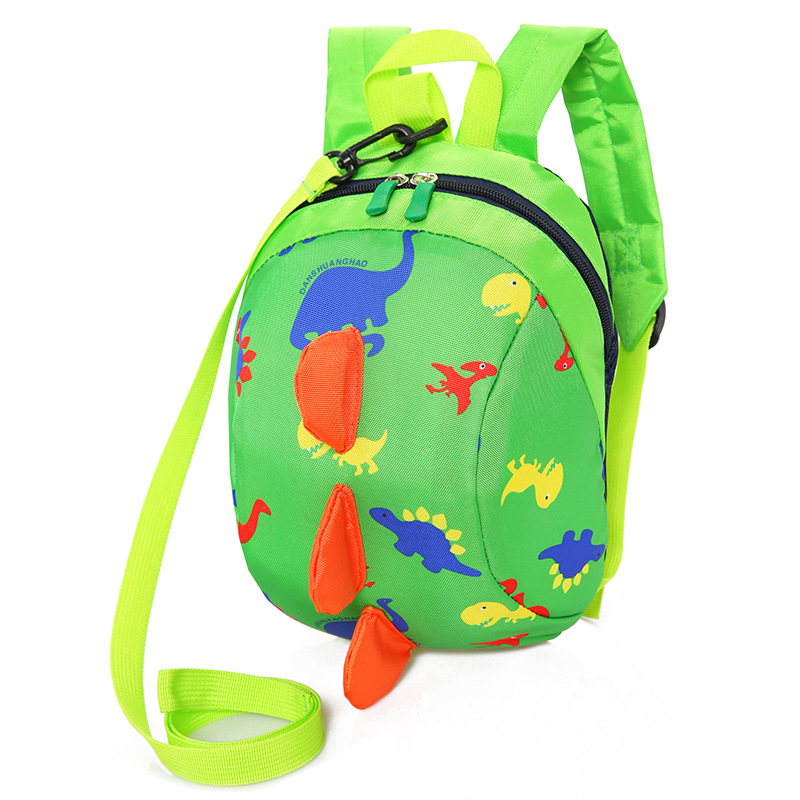 Peuter Boekentas Rugvin Dinosaurus Anti Verloren Schooltas 1-3 Jaar Oude Rugzak Last Kleuterschool Kinderen Tas voor Kleine meisjes: green