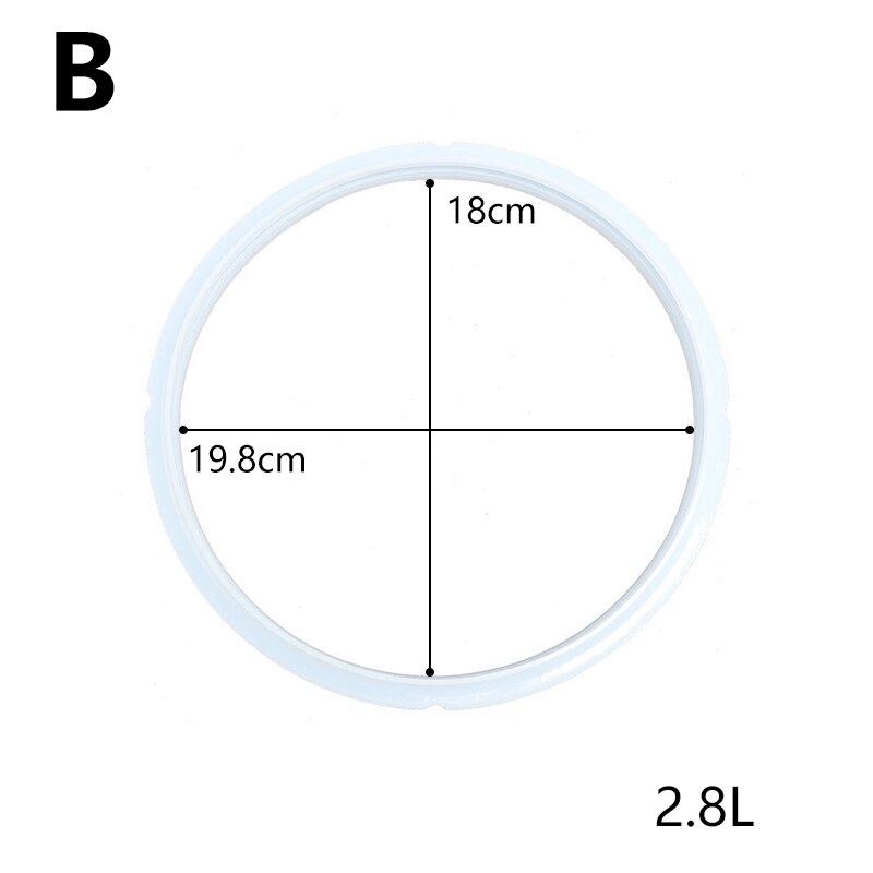 2L 2.5L 2.8L 3L 4L 5L 6L 8L Vervanging Afdichtring Snelkookpan Pakkingen Rubber Clear Elektrische Ring Voor Koken tool: 2.8L