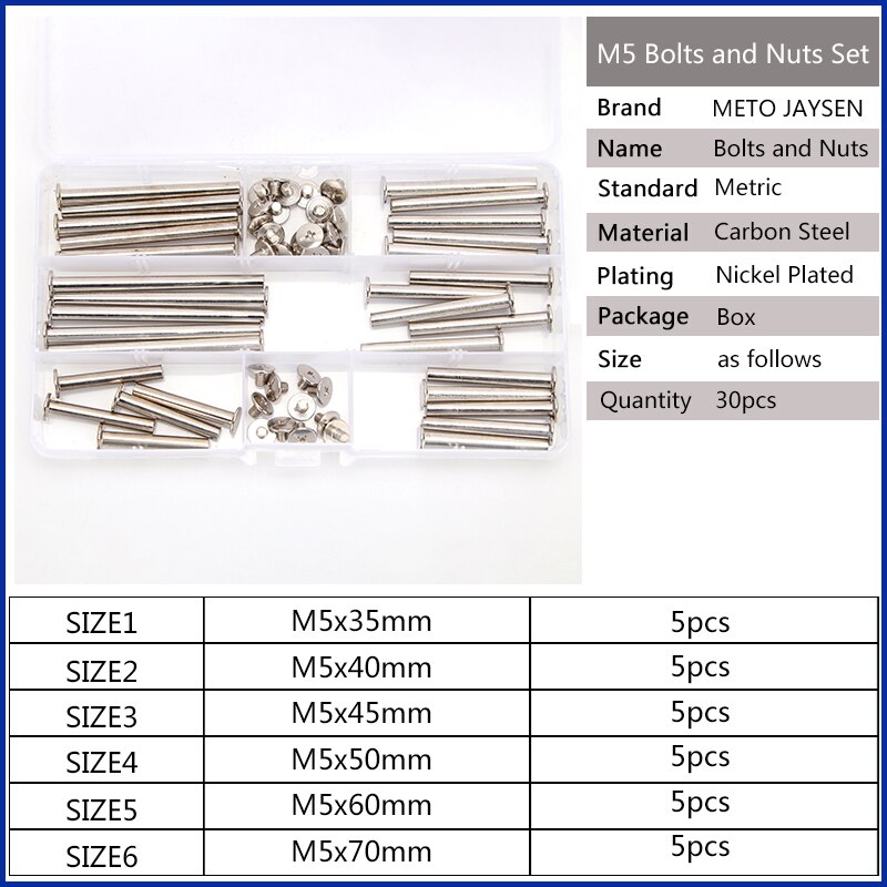 180 PCS/60 PCS M5 Nickel Messing Überzogene Phillips Chicago Schraube Bindung Schrauben Sortiment Kit DIY Zubehör Ersatz Kits