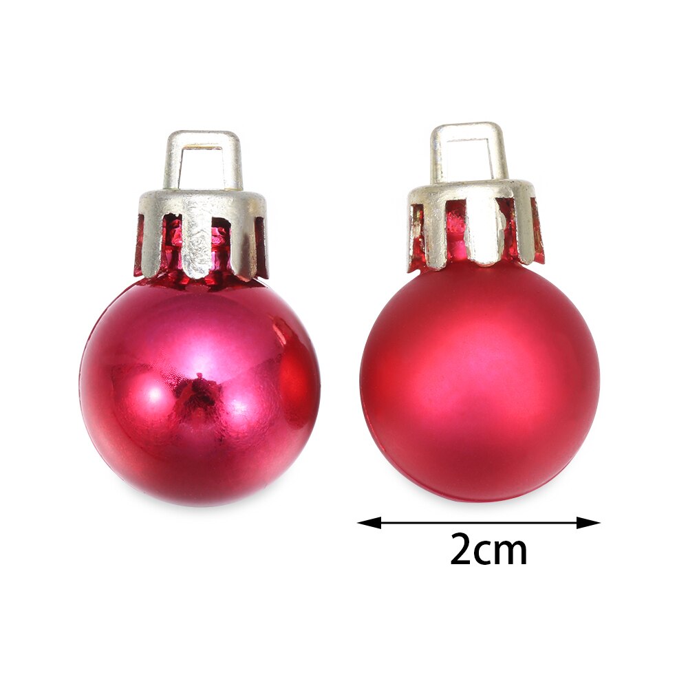 12Pcs 2cm Christmas Tree Decor Ball Bauble Xmas Party Hanging Pendant Ball Ornament for Year Christmas Home Tree Decor