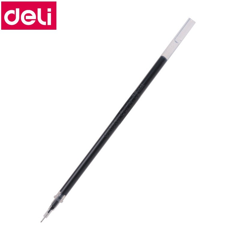 20 Stks/doos Deli S765 0.38Mm Gel Pen Refill Zwarte Kleur Standaard 0.38Mm X 132Mm Pen Refill