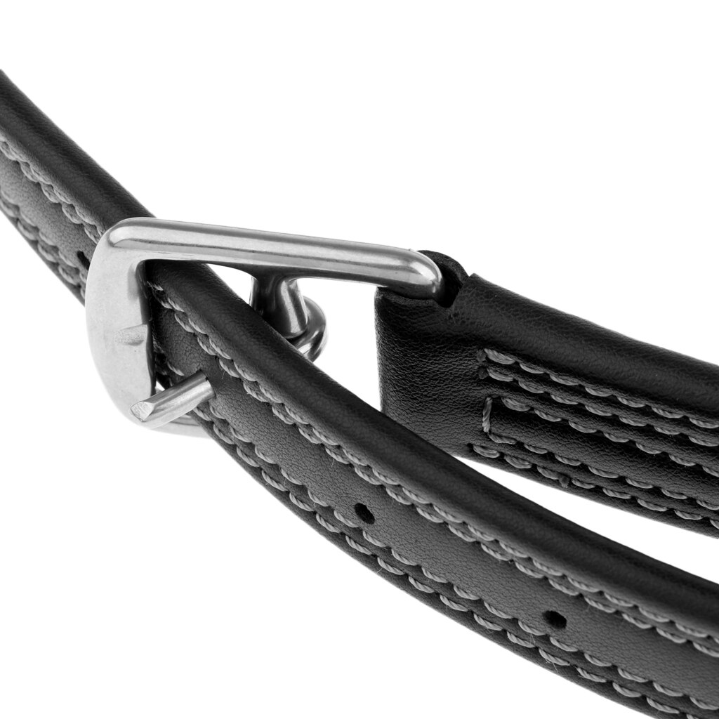 2 pièces 130cm 26mm equitation equitation étriers ceinture cuirs avec boucle inox noir/rouge