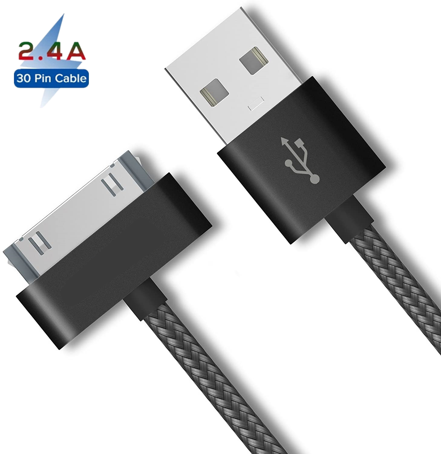 Für iPhone 4S Kabel 30-poliges schnelles USB-Ladegerät für Apfel iPhone 4S iPad 2 3 iPod berühren Nano iPhone4 Daten synchronisieren-Kabel-Adapterkabel