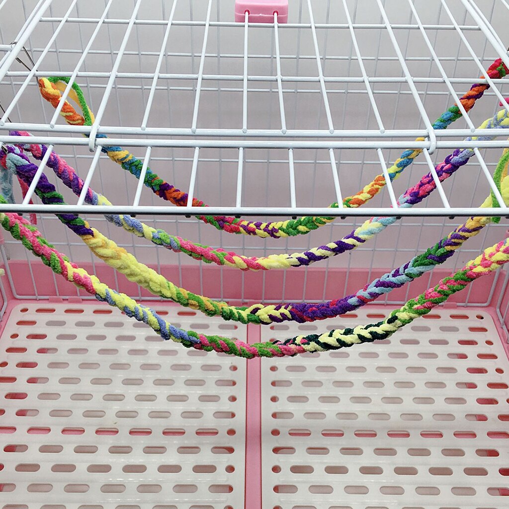 2 Pack of Small Animal Activity Toy, Rat and Ferret Cotton Rope Nets, 24-inch Long