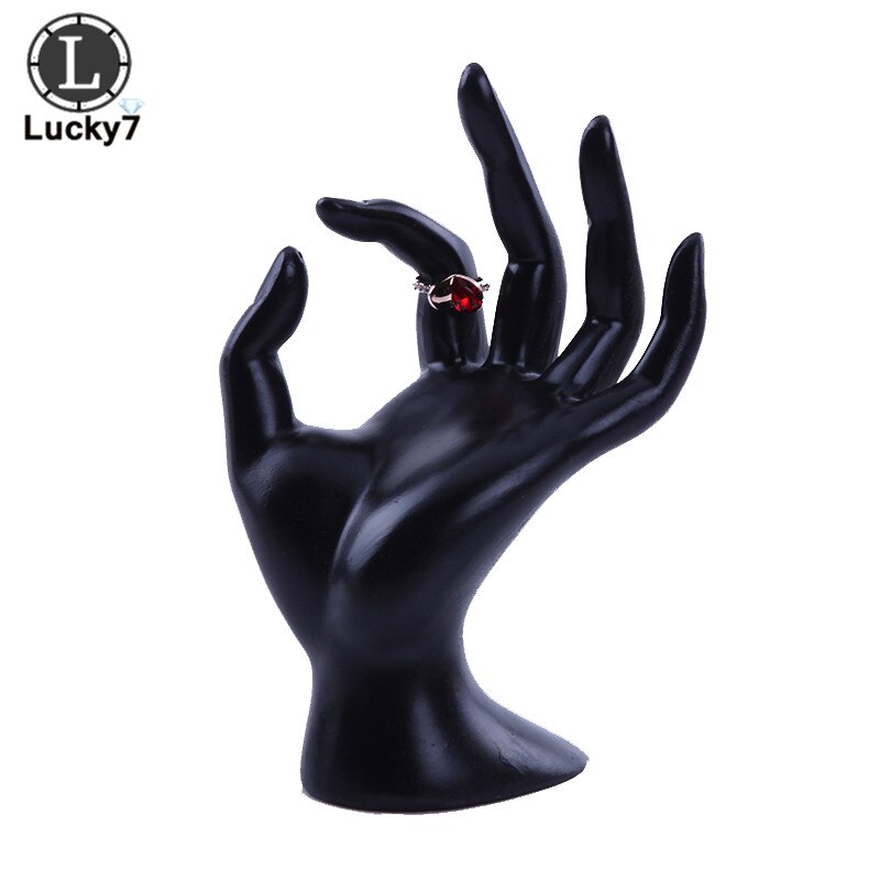 , modelo de retrato de resina OK Hand, soporte de joyería, brazalete colgante de almacenamiento, anillo, accesorios de presentación de joyería, Mostrador de joyería: Black OK Hand