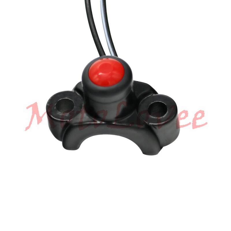 Motolovee 1 PC Red/Yellow Universal Motorcycle Switches Aluminum Handlebar Mount Headlamp Power Start Kill Fog Light Button: Red