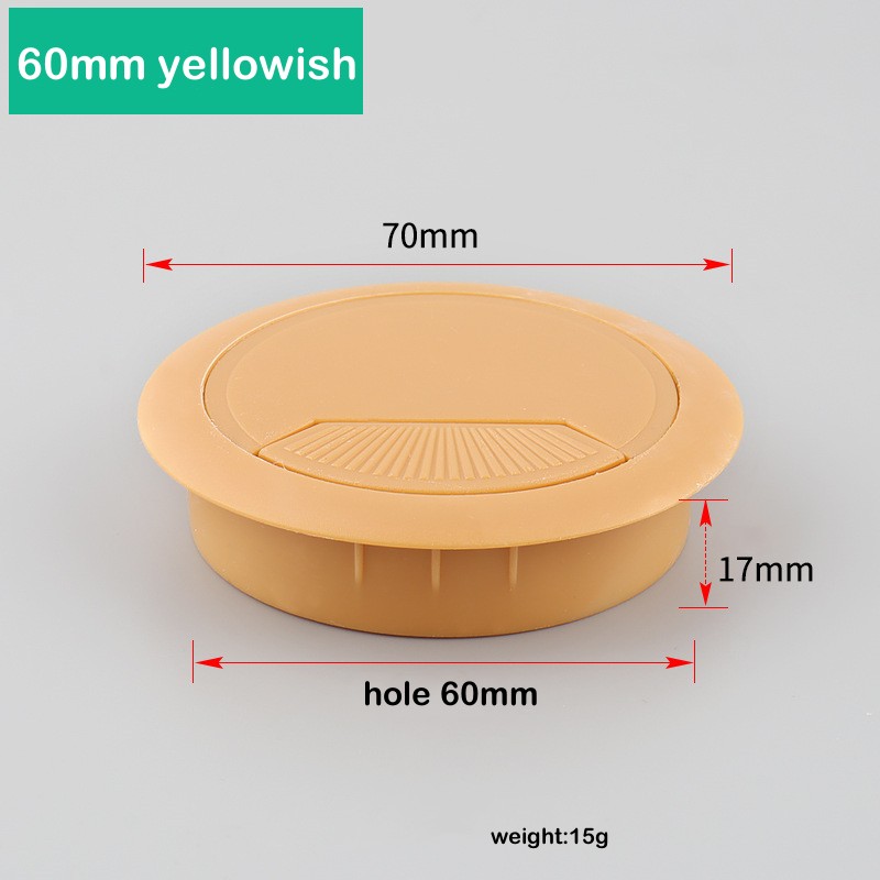 1PC Bureau Tafel Plastic Kabel Gat Cover 60/80mm PC Computer Bureau Ronde Draad Netjes Grommet kabel Organizer Kantoormeubilair: Paars