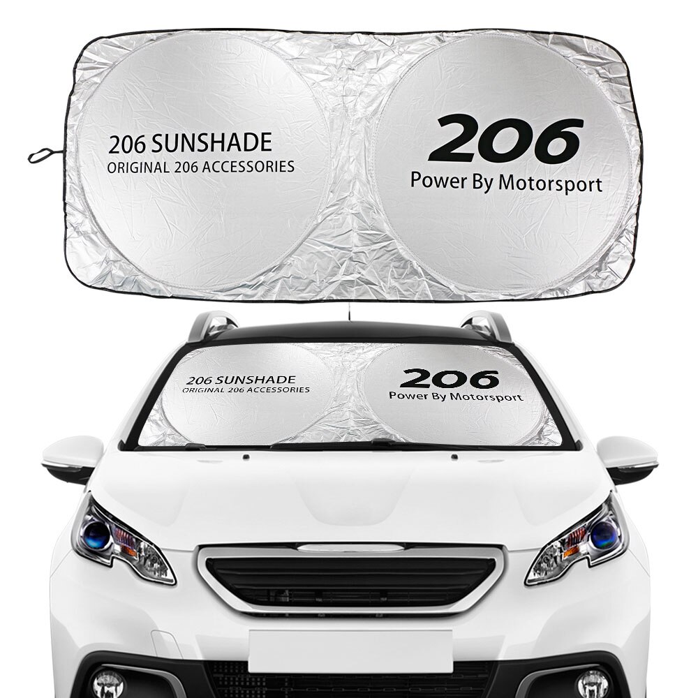 Para Peugeot 107, 108, 206, 207, 208, 306, 307, 308, 407, 408, 508, , 5008 RCZ 301 3008 Rifter parabrisas del coche cubierta para sombrillas Accesorios: For 206