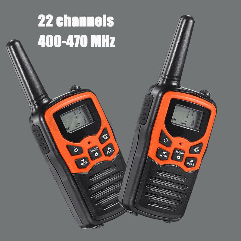 2pcs Walkie Talkie Handheld Radio 22 Channels Set 10 Km Uhf 400-470 Mhz Dual Band Mini Radio Communication Transceiver For Camp