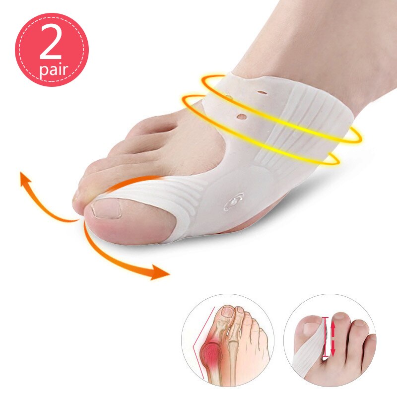 Corrector ortopédico para juanetes, separador de dedos del pie, almohadilla de corrección, herramienta para el cuidado del antepié, 1-4 pares: 2Pair G142 W