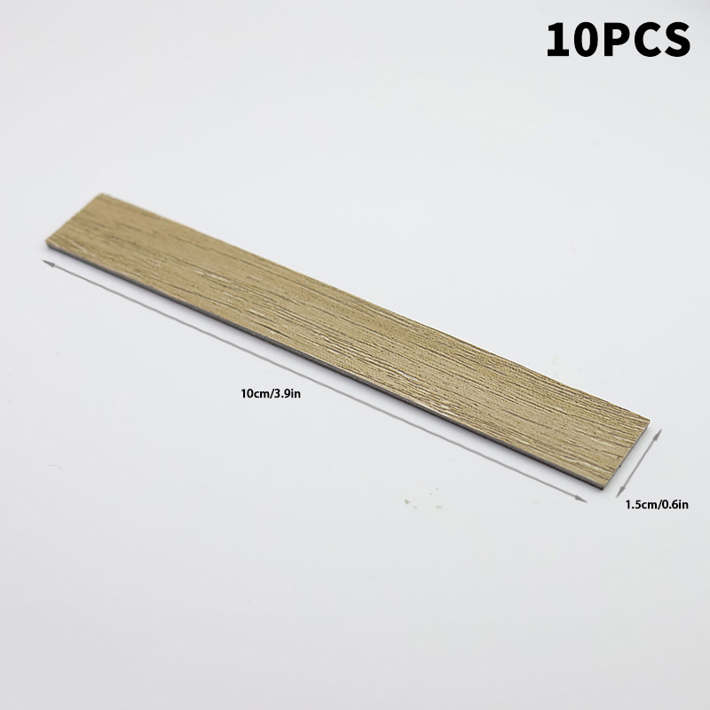 Mini-Bodenbretter für Puppenhäuser, 10er-Set mit Holzfliesen für Puppenhausmöbel und Wanddekoration im Maßstab 1:12