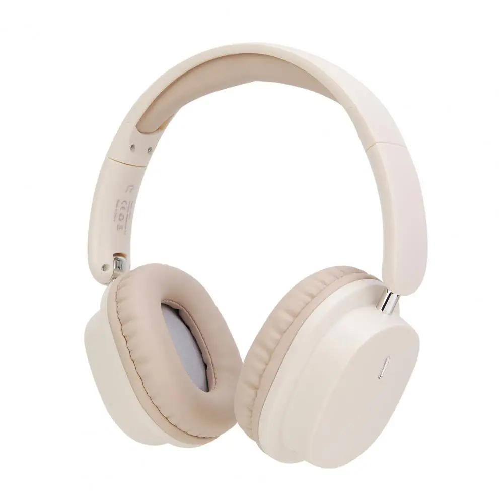 Bluetooth 5.3 Wireless Headphones HIFI Stereo Portable Over-ear Business Headset Low Latency Gaming Earphones With Mic: WHITE