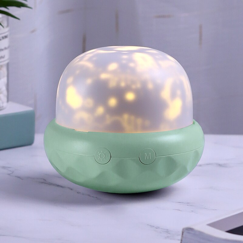 Paddestoel Projectielamp Led Nachtlampje Projector Planetarium Kinderen Slaapkamer Night Lamp Oceaan Projectie Light Kids: green